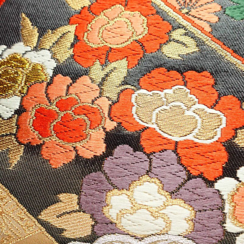 袋帯 六通柄 良品 フォーマル用 正絹 古典柄 箔 金糸 帯 多色使い_画像3