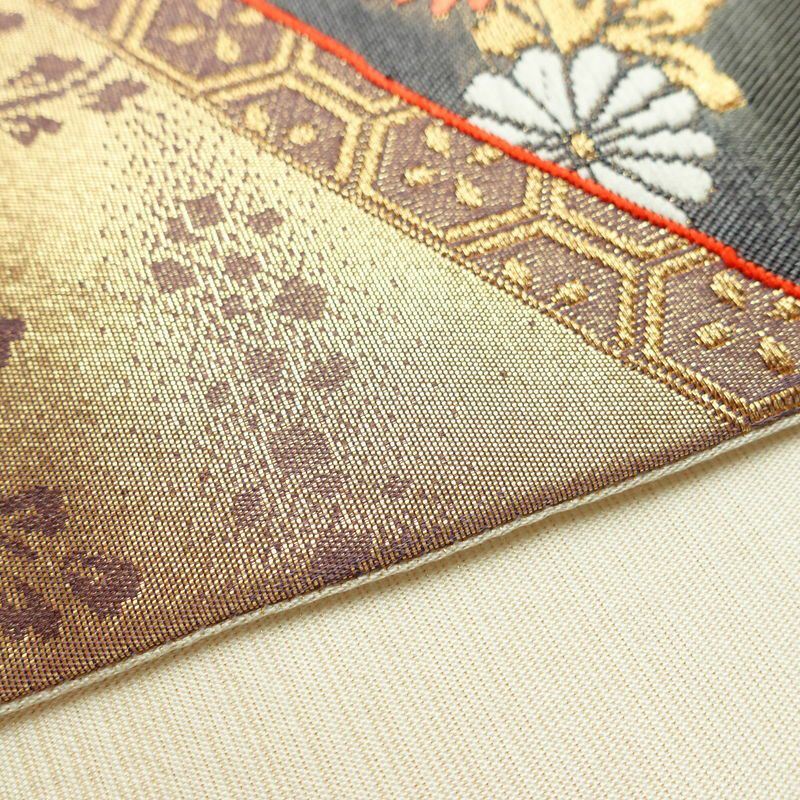 袋帯 六通柄 良品 フォーマル用 正絹 古典柄 箔 金糸 帯 多色使い_画像12