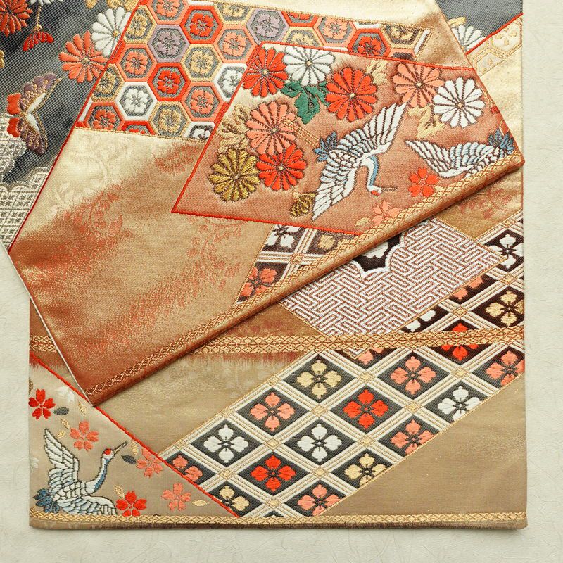 袋帯 六通柄 良品 フォーマル用 正絹 古典柄 箔 金糸 帯 多色使い_画像13