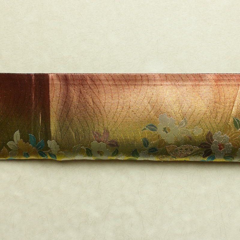 袋帯 六通柄 良品 フォーマル用 正絹 花柄 箔 帯 多色使い_画像14