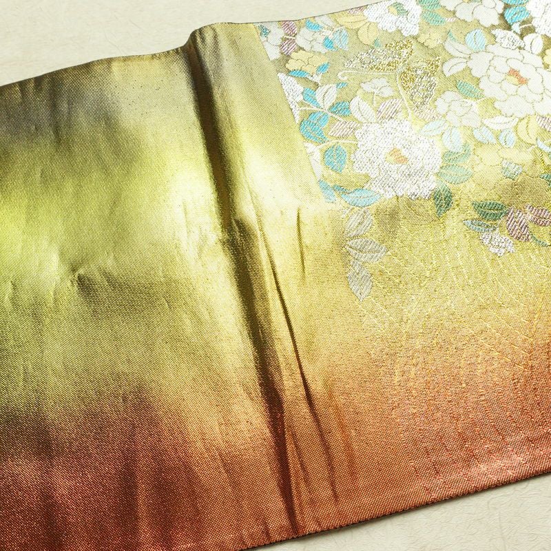 袋帯 六通柄 良品 フォーマル用 正絹 花柄 箔 帯 多色使い_画像16