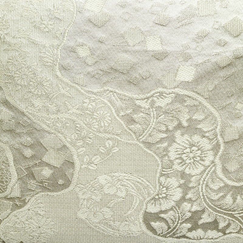 袋帯 未仕立て 佐賀つづれ織 六通柄 フォーマル用 正絹 木の葉・植物柄 銀糸 帯 金・銀_画像2