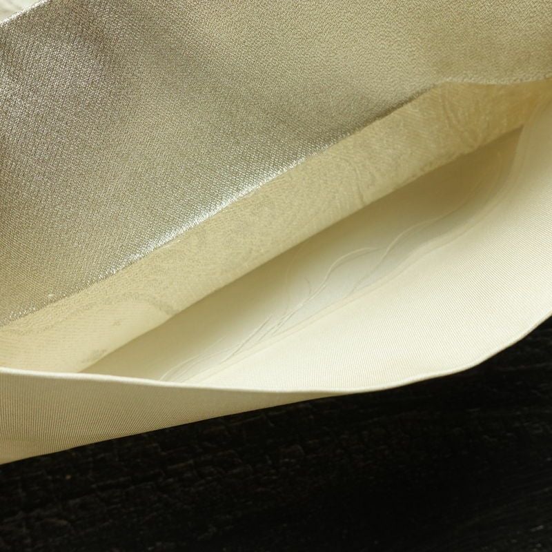 袋帯 未仕立て 佐賀つづれ織 六通柄 フォーマル用 正絹 木の葉・植物柄 銀糸 帯 金・銀_画像18