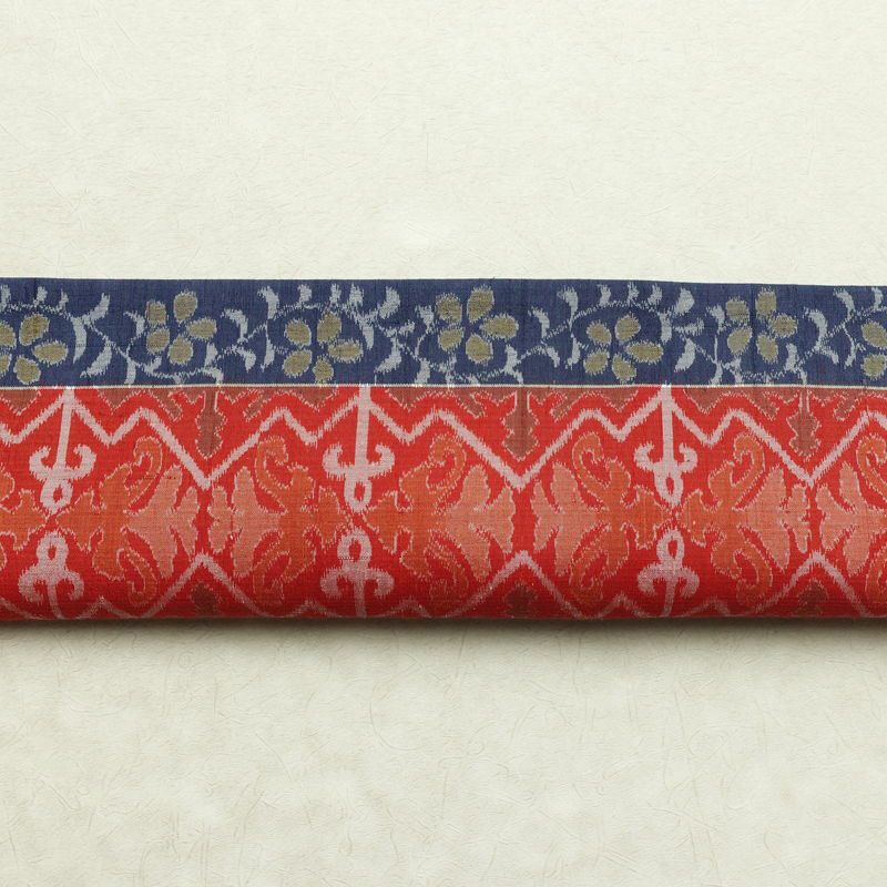 袋帯 全通柄 良品 一般用 正絹 幾何学柄・抽象柄 帯 青・紺_画像14