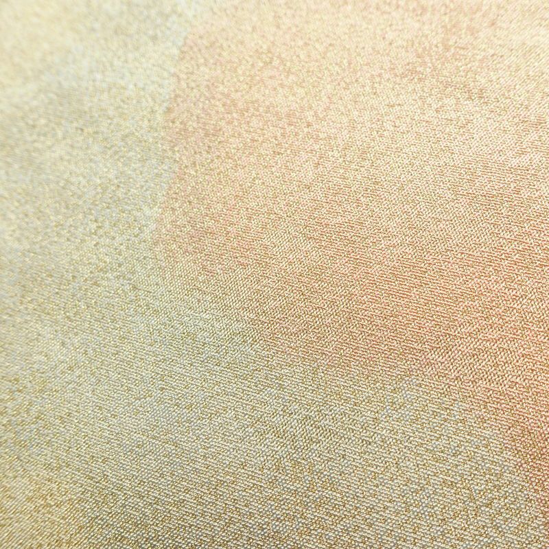 袋帯 全通柄 フォーマル用 正絹 幾何学柄・抽象柄 金通し 帯 ベージュ_画像6