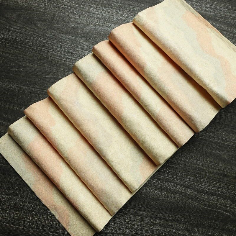 袋帯 全通柄 フォーマル用 正絹 幾何学柄・抽象柄 金通し 帯 ベージュ_画像17