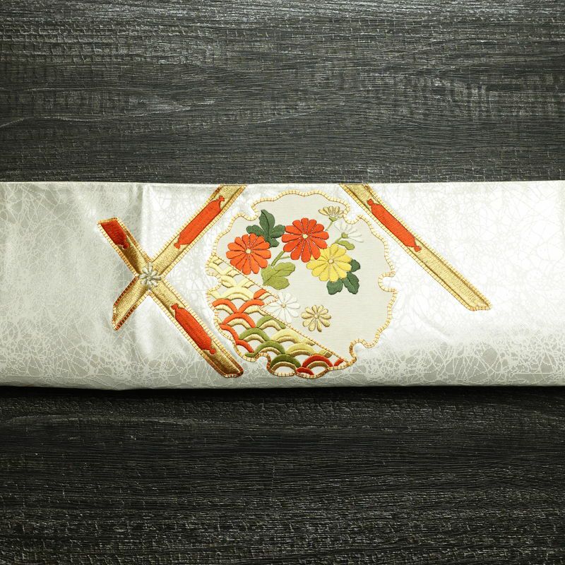 袋帯 太鼓柄 金駒刺繍 フォーマル用 正絹 人物・動物柄 花柄 箔 刺繍 金糸 帯 金・銀_画像14