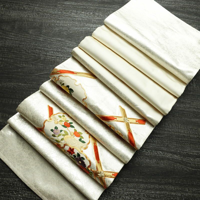 袋帯 太鼓柄 金駒刺繍 フォーマル用 正絹 人物・動物柄 花柄 箔 刺繍 金糸 帯 金・銀_画像20