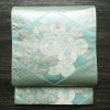袋帯 六通柄 フォーマル用 正絹 菊 花柄 箔 帯 青・紺_画像1