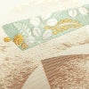 名古屋帯 六通柄 正絹 古典柄 名古屋仕立て 箔 金糸 銀糸 扇子 帯 クリーム_画像7