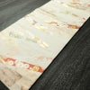 名古屋帯 六通柄 正絹 古典柄 名古屋仕立て 箔 金糸 銀糸 扇子 帯 クリーム_画像9