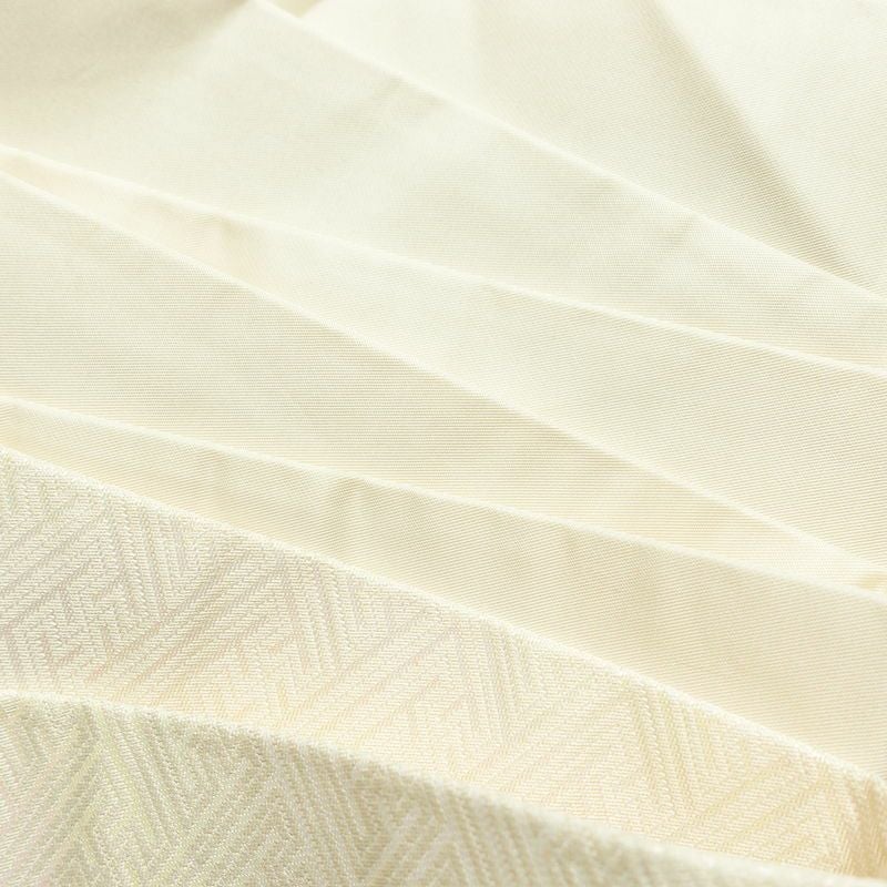 名古屋帯 太鼓柄 正絹 幾何学柄・抽象柄 名古屋仕立て 箔 銀糸 帯 白_画像17