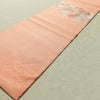 名古屋帯 太鼓柄 良品 正絹 花柄 名古屋仕立て 金糸 銀糸 帯 ピンク_画像7