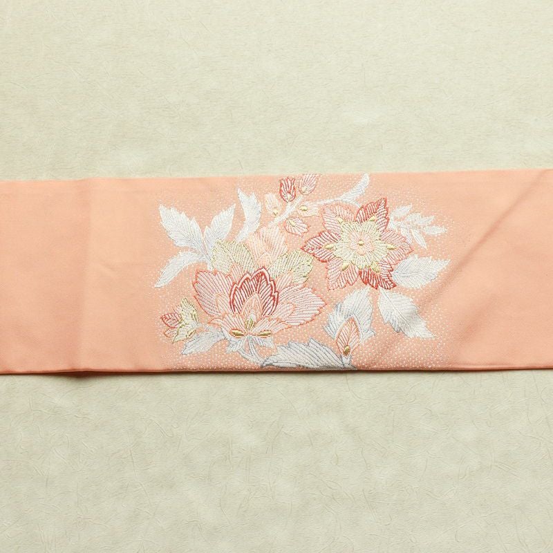 名古屋帯 太鼓柄 良品 正絹 花柄 名古屋仕立て 金糸 銀糸 帯 ピンク_画像13