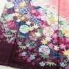 振袖 美品 しつけ糸付き 金駒刺繍 正絹 花柄 袷仕立て 身丈169cm 裄丈69.5cm 金彩 フォーマル 着物 二十歳 ピンク_画像4