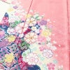 振袖 美品 しつけ糸付き 金駒刺繍 正絹 花柄 袷仕立て 身丈169cm 裄丈69.5cm 金彩 フォーマル 着物 二十歳 ピンク_画像5