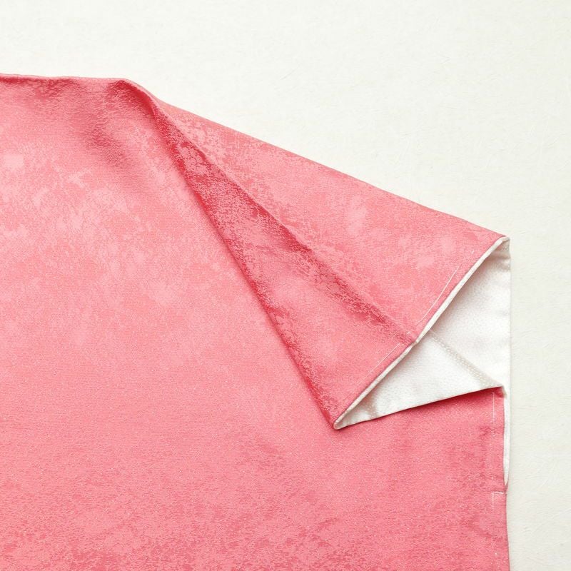 振袖 美品 しつけ糸付き 金駒刺繍 正絹 花柄 袷仕立て 身丈169cm 裄丈69.5cm 金彩 フォーマル 着物 二十歳 ピンク_画像14