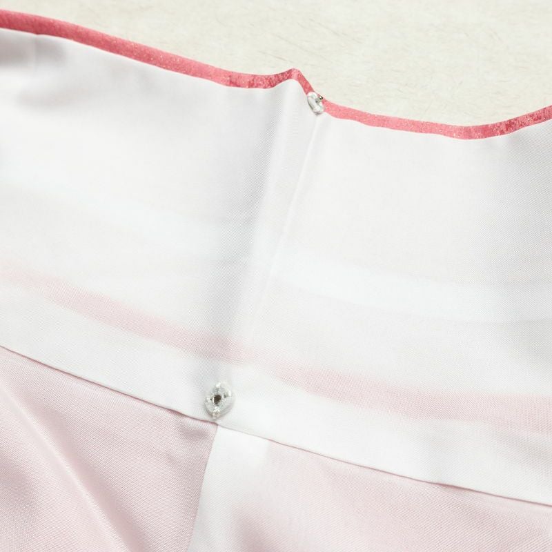 振袖 美品 しつけ糸付き 金駒刺繍 正絹 花柄 袷仕立て 身丈169cm 裄丈69.5cm 金彩 フォーマル 着物 二十歳 ピンク_画像18