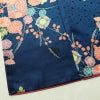 小紋 ポリエステル 古典柄 袷仕立て 身丈153cm 裄丈63.5cm 着物 青・紺_画像9