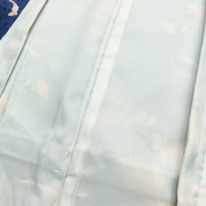 小紋 ポリエステル 古典柄 袷仕立て 身丈153cm 裄丈63.5cm 着物 青・紺_画像14