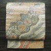 袋帯 太鼓柄 フォーマル用 正絹 木の葉・植物柄 箔 帯 金・銀_画像1