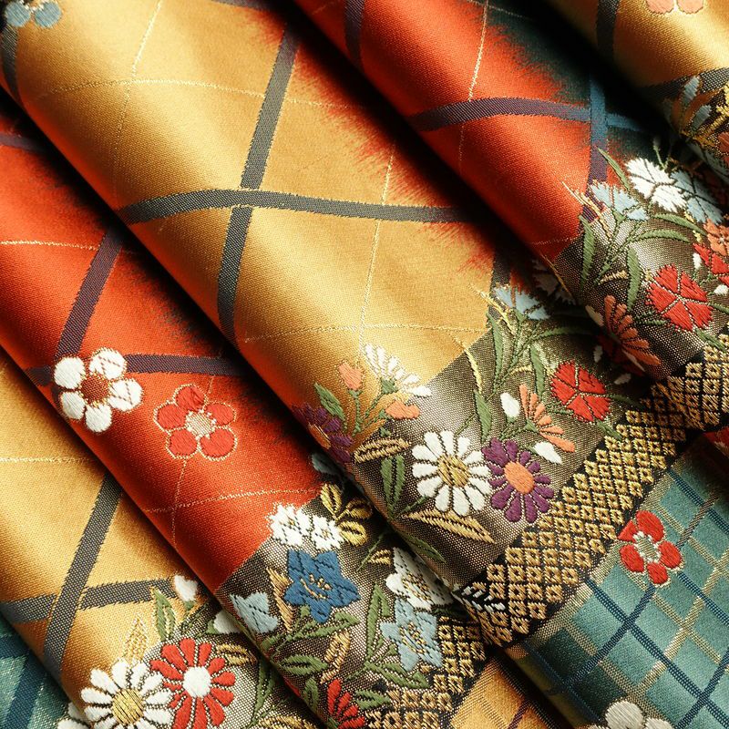 袋帯 リバーシブル 全通柄 美品 フォーマル用 正絹 花柄 箔 金糸 帯 多色使い_画像18
