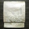 袋帯 六通柄 フォーマル用 正絹 蝶・昆虫柄 箔 銀糸 帯 クリーム_画像1