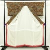 小紋 縮緬 総柄 正絹 古典柄 袷仕立て 身丈157cm 裄丈63.5cm 着物 茶_画像3