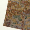 小紋 縮緬 総柄 正絹 古典柄 袷仕立て 身丈157cm 裄丈63.5cm 着物 茶_画像12