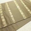 袋帯 青雲間道 伝統工芸士箔屋清兵衛 六通柄 良品 フォーマル用 正絹 縞柄・線柄 箔 帯 茶_画像9