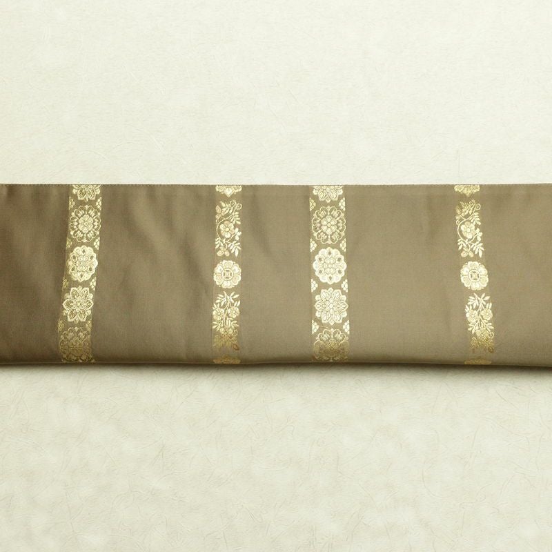 袋帯 青雲間道 伝統工芸士箔屋清兵衛 六通柄 良品 フォーマル用 正絹 縞柄・線柄 箔 帯 茶_画像13