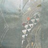 名古屋帯 秀逢錦 太鼓柄 良品 正絹 古典柄 名古屋仕立て 箔 金糸 帯 グレー_画像2
