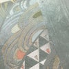 名古屋帯 秀逢錦 太鼓柄 良品 正絹 古典柄 名古屋仕立て 箔 金糸 帯 グレー_画像4