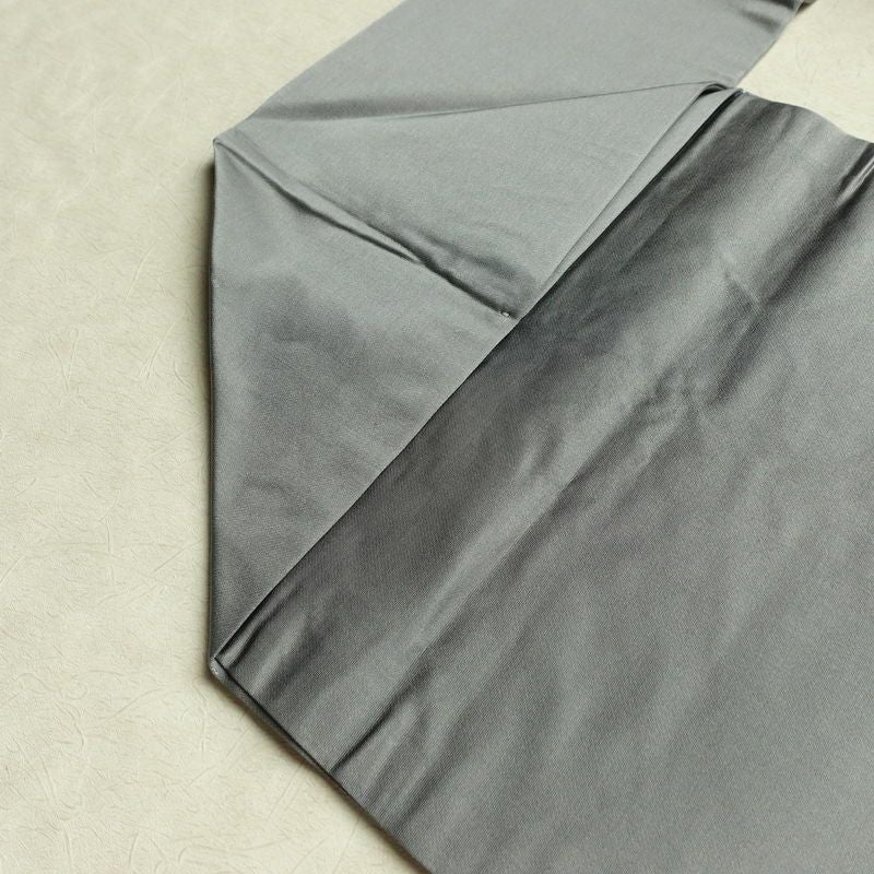 名古屋帯 秀逢錦 太鼓柄 良品 正絹 古典柄 名古屋仕立て 箔 金糸 帯 グレー_画像18