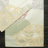 袋帯 六通柄 フォーマル用 正絹 木の葉・植物柄 箔 帯 クリーム_画像11