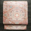 袋帯 六通柄 フォーマル用 正絹 古典柄 箔 帯 ピンク_画像1