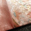 袋帯 六通柄 フォーマル用 正絹 古典柄 箔 帯 ピンク_画像16