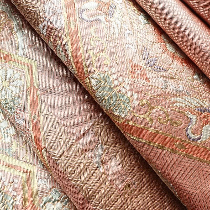 袋帯 六通柄 フォーマル用 正絹 古典柄 箔 帯 ピンク_画像20