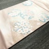 名古屋帯 太鼓柄 正絹 花柄 名古屋仕立て 箔 帯 ピンク_画像11