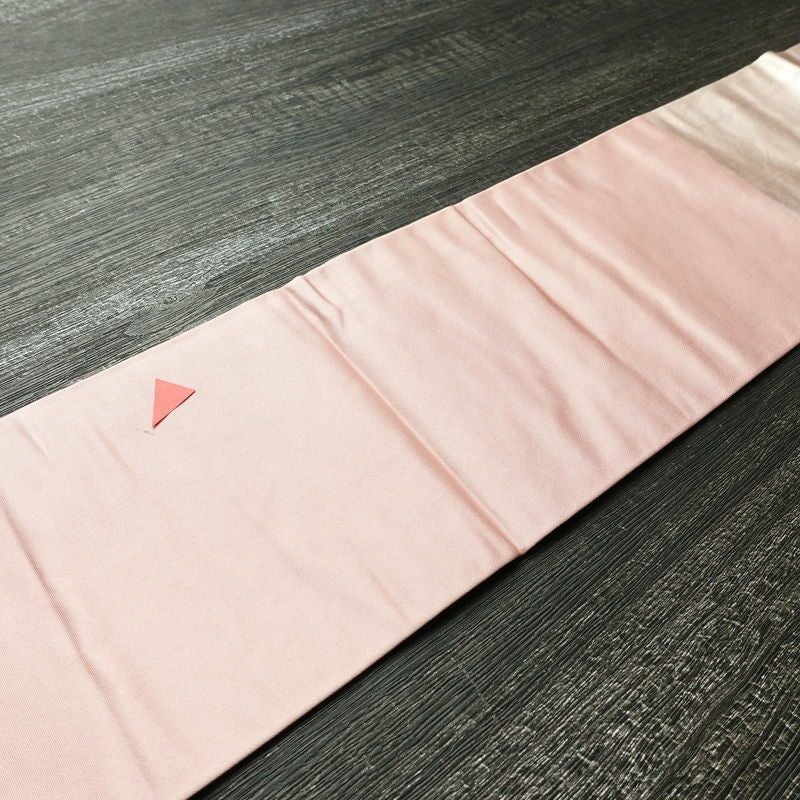 名古屋帯 太鼓柄 正絹 花柄 名古屋仕立て 箔 帯 ピンク_画像15