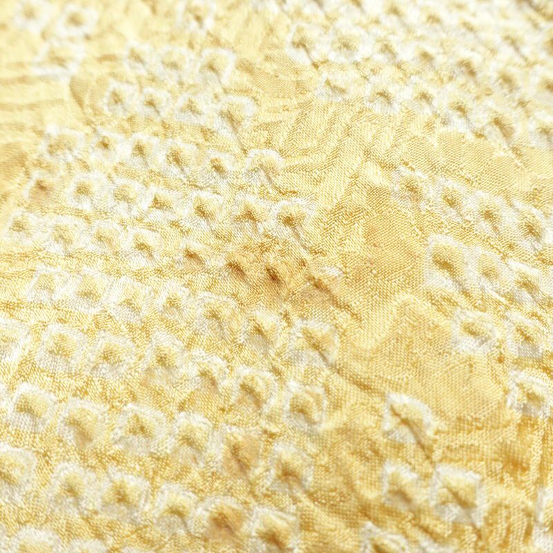 小紋 絞り 総絞り 正絹 古典柄 袷仕立て 身丈160cm 裄丈65.5cm 着物 クリーム_画像15