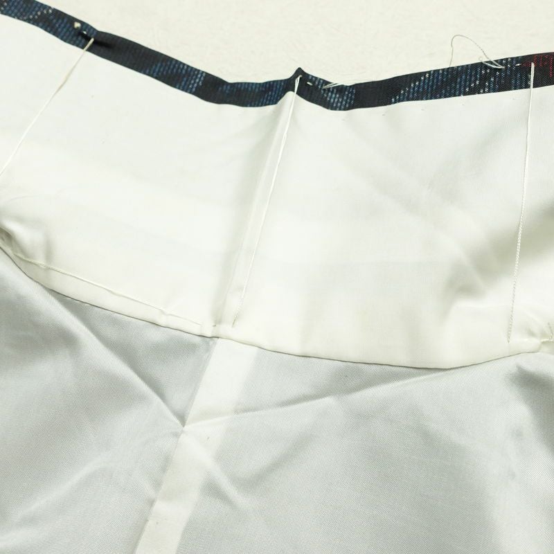 紬 正絹 花柄 袷仕立て 身丈159.5cm 裄丈64cm 着物 青・紺_画像19