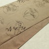 袋帯 未仕立て 六通柄 良品 一般用 正絹 木の葉・植物柄 帯 ベージュ_画像11