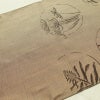 袋帯 未仕立て 六通柄 良品 一般用 正絹 木の葉・植物柄 帯 ベージュ_画像16