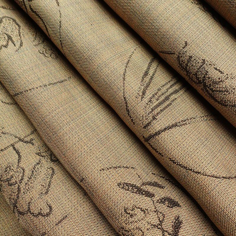 袋帯 未仕立て 六通柄 良品 一般用 正絹 木の葉・植物柄 帯 ベージュ_画像19