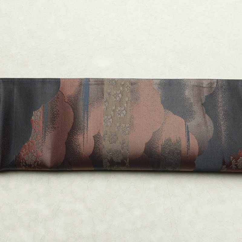 袋帯 六通柄 フォーマル用 正絹 雲柄 帯 青・紺_画像14