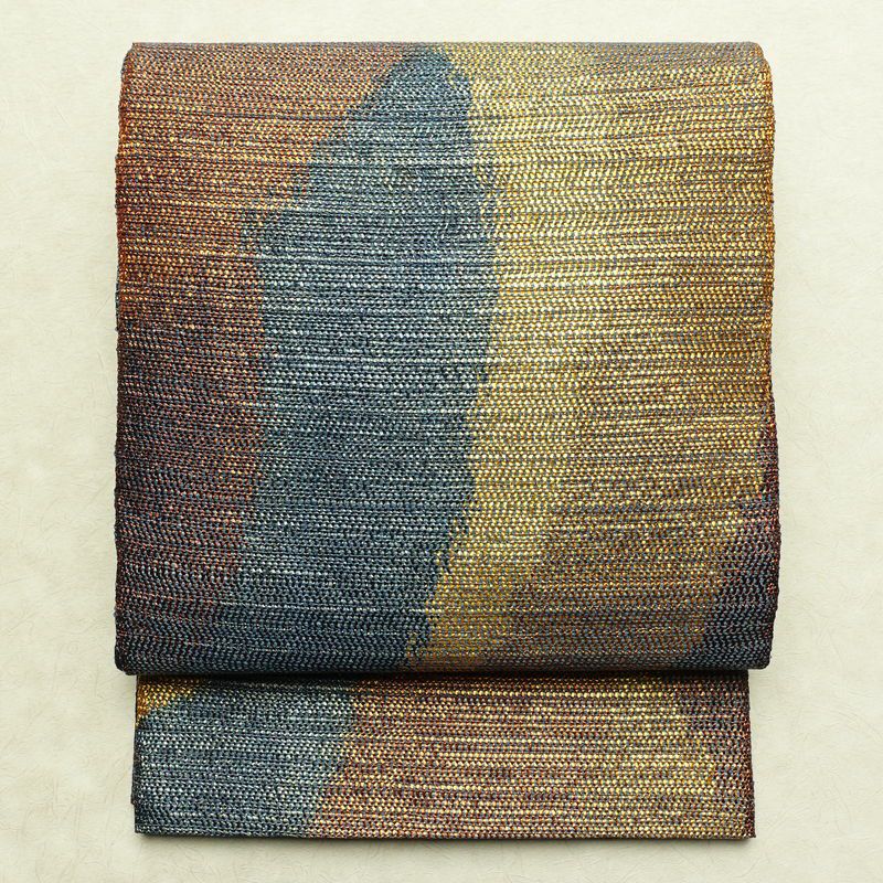 袋帯 全通柄 良品 フォーマル用 正絹 幾何学柄・抽象柄 帯 多色使い_画像1