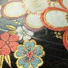 袋帯 六通柄 振袖用 正絹 花柄 桜 箔 金糸 帯 黒_画像6