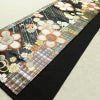 袋帯 六通柄 振袖用 正絹 花柄 桜 箔 金糸 帯 黒_画像8