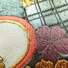 袋帯 六通柄 振袖用 正絹 花柄 桜 箔 金糸 帯 黒_画像15